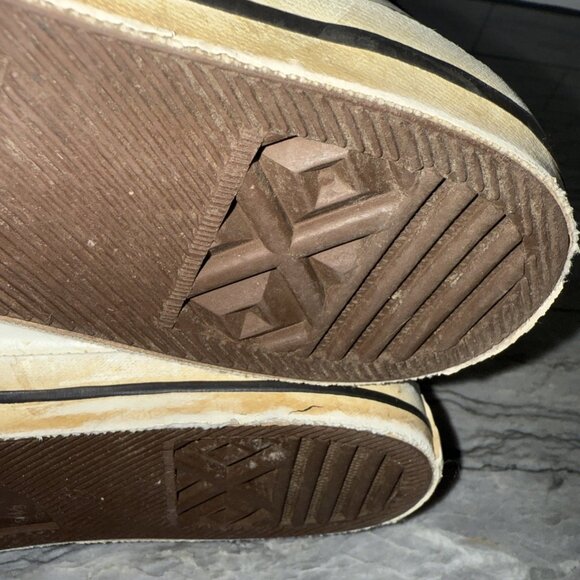 Converse Mens 9.5 Vintage NeeHi Tall High USA Made Denim Fold Over Plaid Sneaker - Picture 10 of 10